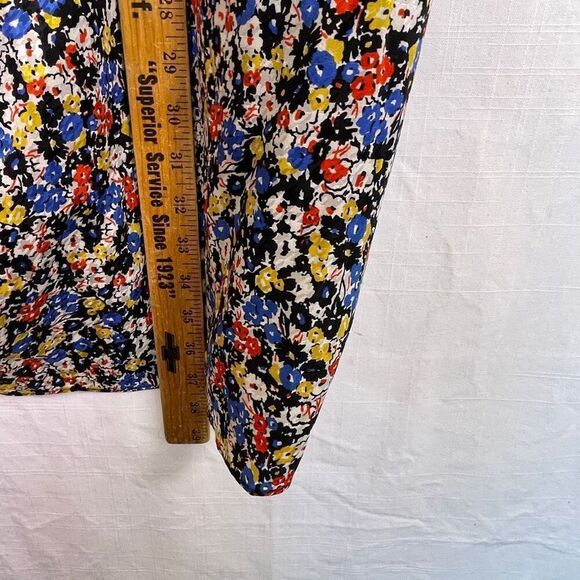 Veronica Beard Multicolor Minna Floral Ruffled Ruched Silk Mini Dress Size 2 - Picture 10 of 11